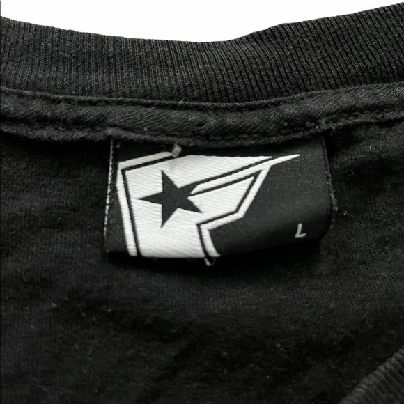 Large Vintage Famous Stars and Straps “All Work Not Play” Graphic Shirt - Picture 3 of 3